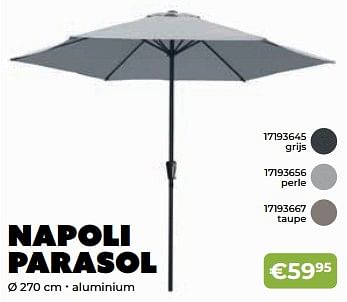 Promoties Napoli parasol - Huismerk - Europoint - Geldig van 20/05/2024 tot 30/06/2024 bij Europoint