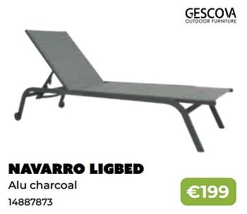 Promoties Navarro ligbed - Gescova Outdoor Living - Geldig van 20/05/2024 tot 30/06/2024 bij Europoint
