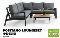 Promoties Positano loungeset 4 delig - Huismerk - Europoint - Geldig van 20/05/2024 tot 30/06/2024 bij Europoint