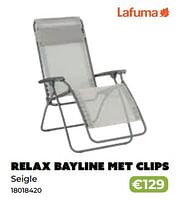 Promoties Relax bayline met clips - Lafuma - Geldig van 20/05/2024 tot 30/06/2024 bij Europoint