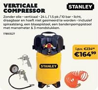 Promoties Stanley verticale compressor - Stanley - Geldig van 20/05/2024 tot 30/06/2024 bij Europoint