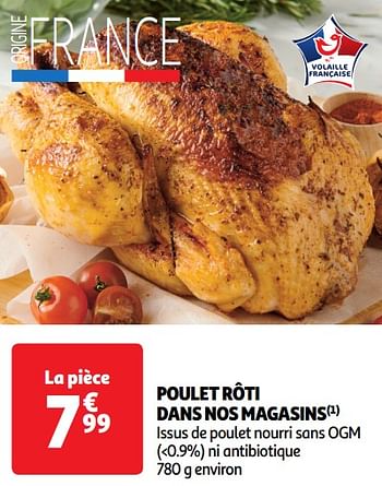 Promotions Poulet rôti dans nos magasins - Produit Maison - Auchan Ronq - Valide de 14/05/2024 à 19/05/2024 chez Auchan Ronq