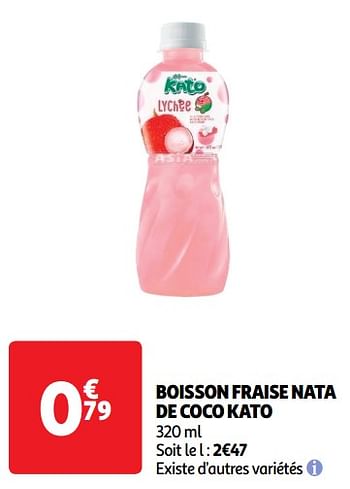 Promotions Boisson fraise nata de coco kato - kato - Valide de 14/05/2024 à 19/05/2024 chez Auchan Ronq