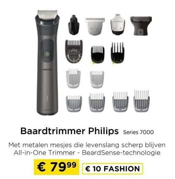 Promoties Baardtrimmer philips series 7000 - Philips - Geldig van 09/05/2024 tot 20/05/2024 bij Molecule