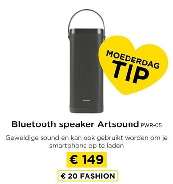 Promoties Bluetooth speaker artsound pwr-05 - Artsound - Geldig van 09/05/2024 tot 20/05/2024 bij Molecule