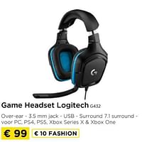 Game headset logitech g432-Logitech