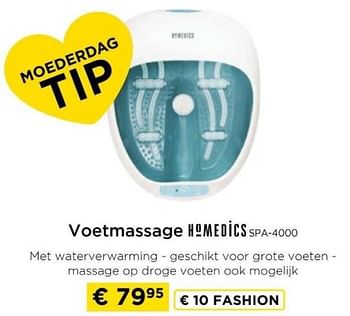 Promoties Voetmassage homedics spa-4000 - Homedics - Geldig van 09/05/2024 tot 20/05/2024 bij Molecule