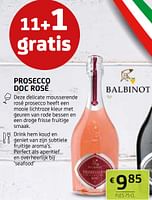 Promoties Prosecco doc rosé - Schuimwijnen - Geldig van 10/05/2024 tot 23/05/2024 bij BelBev