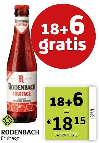 Promoties Rodenbach fruitage - Rodenbach - Geldig van 10/05/2024 tot 23/05/2024 bij BelBev