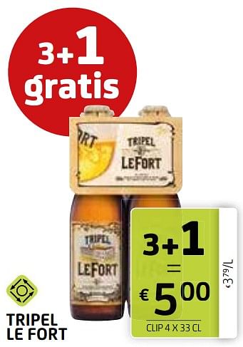 Promoties Tripel le fort - Brugge Tripel - Geldig van 10/05/2024 tot 23/05/2024 bij BelBev