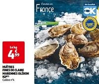 Huîtres fines de claire marennes oléron igp-Huismerk - Auchan