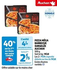 Pizza méga barbecue surgelée auchan-Huismerk - Auchan