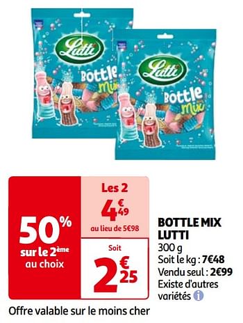 Promoties Bottle mix lutti - Lutti - Geldig van 14/05/2024 tot 21/05/2024 bij Auchan