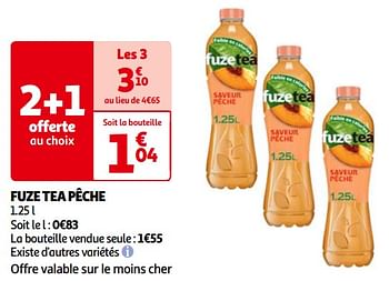 Promoties Fuze tea pêche - FuzeTea - Geldig van 14/05/2024 tot 21/05/2024 bij Auchan
