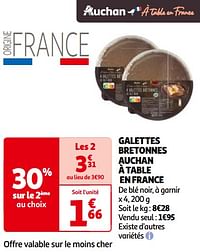 Galettes bretonnes auchan à table en france-Huismerk - Auchan