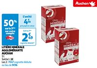 Litière minérale agglomérante auchan-Huismerk - Auchan