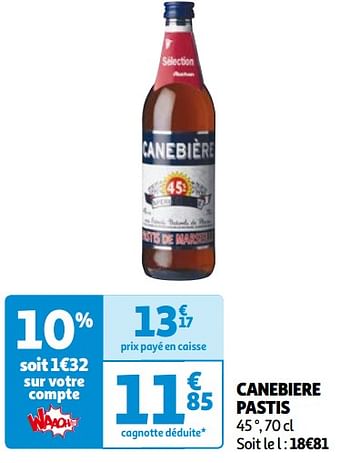 Promoties Canebiere pastis - Canebière - Geldig van 14/05/2024 tot 21/05/2024 bij Auchan
