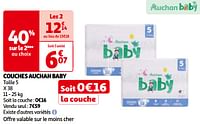 Promoties Couches auchan baby - Huismerk - Auchan - Geldig van 14/05/2024 tot 21/05/2024 bij Auchan