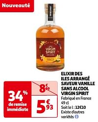 Elixir des iles arrangé saveur vanille sans alcool virgin spirit-Virgin Spirit