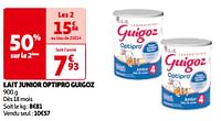 Promoties Lait junior optipro guigoz - guigoz - Geldig van 14/05/2024 tot 21/05/2024 bij Auchan