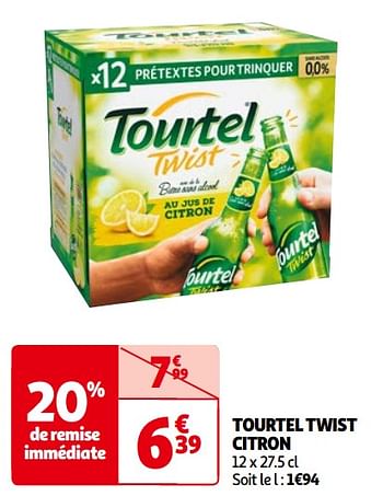 Promoties Tourtel twist citron - Tourtel - Geldig van 14/05/2024 tot 21/05/2024 bij Auchan