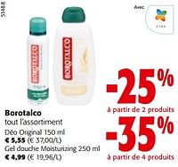 Promotions Borotalco tout l’assortiment - Borotalco - Valide de 08/05/2024 à 21/05/2024 chez Colruyt