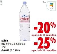 Promotions Evian eau minérale naturelle - Evian - Valide de 08/05/2024 à 21/05/2024 chez Colruyt