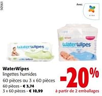 Promotions Waterwipes lingettes humides - WaterWipes - Valide de 08/05/2024 à 21/05/2024 chez Colruyt