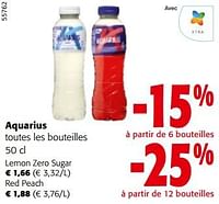 Promotions Aquarius toutes les bouteilles - Aquarius - Valide de 08/05/2024 à 21/05/2024 chez Colruyt