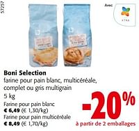 Promotions Boni selection farine pour pain blanc, multicéréale, complet ou gris multigrain - Boni - Valide de 08/05/2024 à 21/05/2024 chez Colruyt