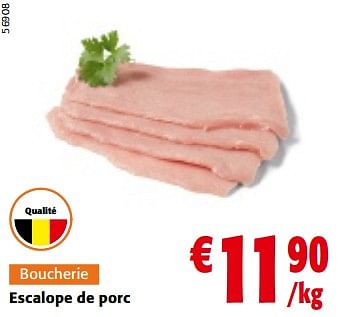 Promotions Escalope de porc - Produit maison - Colruyt - Valide de 08/05/2024 à 21/05/2024 chez Colruyt