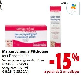 Promotions Mercurochrome pitchoune tout l’assortiment - Mercurochrome - Valide de 08/05/2024 à 21/05/2024 chez Colruyt