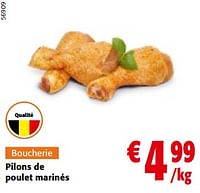 Promotions Pilons de poulet marinés - Produit maison - Colruyt - Valide de 08/05/2024 à 21/05/2024 chez Colruyt