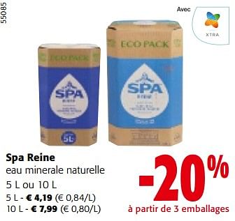 Promotions Spa reine eau minerale naturelle - Spa - Valide de 08/05/2024 à 21/05/2024 chez Colruyt