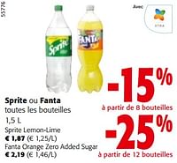 Promotions Sprite ou fanta toutes les bouteilles - Produit maison - Colruyt - Valide de 08/05/2024 à 21/05/2024 chez Colruyt