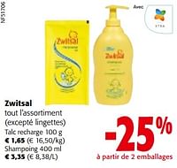 Promotions Zwitsal tout l’assortiment - Zwitsal - Valide de 08/05/2024 à 21/05/2024 chez Colruyt