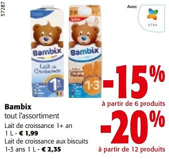 Promotions Bambix tout l’assortiment - Bambix - Valide de 08/05/2024 à 21/05/2024 chez Colruyt