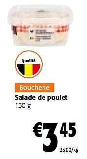 Promotions Salade de poulet - Produit maison - Colruyt - Valide de 08/05/2024 à 21/05/2024 chez Colruyt