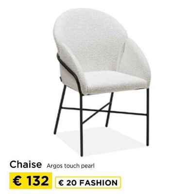 Promotions Chaise argos touch pearl - Produit maison - Molecule - Valide de 09/05/2024 à 20/05/2024 chez Molecule