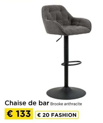 Promotions Chaise de bar brooke antracite - Produit maison - Molecule - Valide de 09/05/2024 à 20/05/2024 chez Molecule