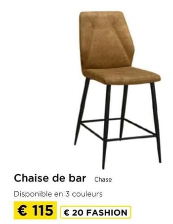 Promotions Chaise de bar chase - Produit maison - Molecule - Valide de 09/05/2024 à 20/05/2024 chez Molecule