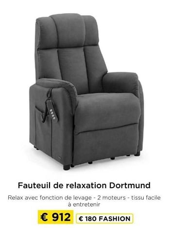 Promotions Fauteuil de relaxation dortmund - Produit maison - Molecule - Valide de 09/05/2024 à 20/05/2024 chez Molecule