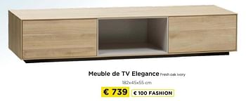 Promotions Meuble de tv elegance fresh oak ivory - Produit maison - Molecule - Valide de 09/05/2024 à 20/05/2024 chez Molecule