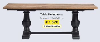 Promotions Table melinda ml220 - Produit maison - Molecule - Valide de 09/05/2024 à 20/05/2024 chez Molecule