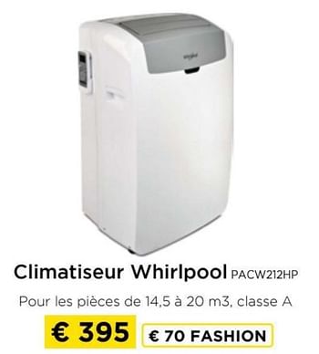 Promotions Climatiseur whirlpool pacw212hp - Whirlpool - Valide de 09/05/2024 à 20/05/2024 chez Molecule