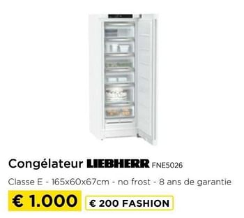 Promotions Congélateur liebherr fne5026 - Liebherr - Valide de 09/05/2024 à 20/05/2024 chez Molecule