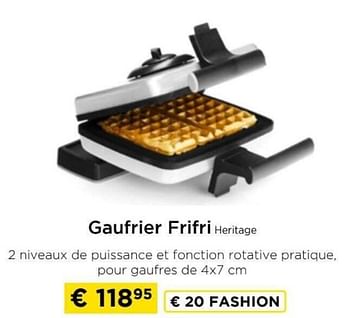 Promotions Gaufrier frifri heritage - FriFri - Valide de 09/05/2024 à 20/05/2024 chez Molecule