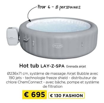 Promotions Hot tub lay-z-spa grenada airjet - Lay-Z-Spa - Valide de 09/05/2024 à 20/05/2024 chez Molecule