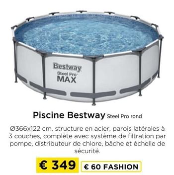 Promotions Piscine bestway steel pro rond - BestWay - Valide de 09/05/2024 à 20/05/2024 chez Molecule