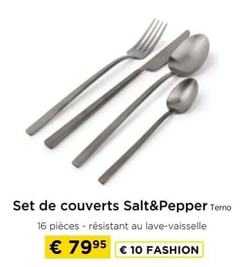 Promotions Set de couverts salt+pepper terno - Salt & Pepper - Valide de 09/05/2024 à 20/05/2024 chez Molecule